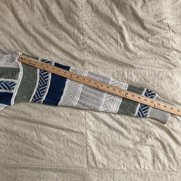 INC Linen/Cotton Blend Striped Textured Sweater Cozy Men Small/Women Medium - Picture 12 of 12